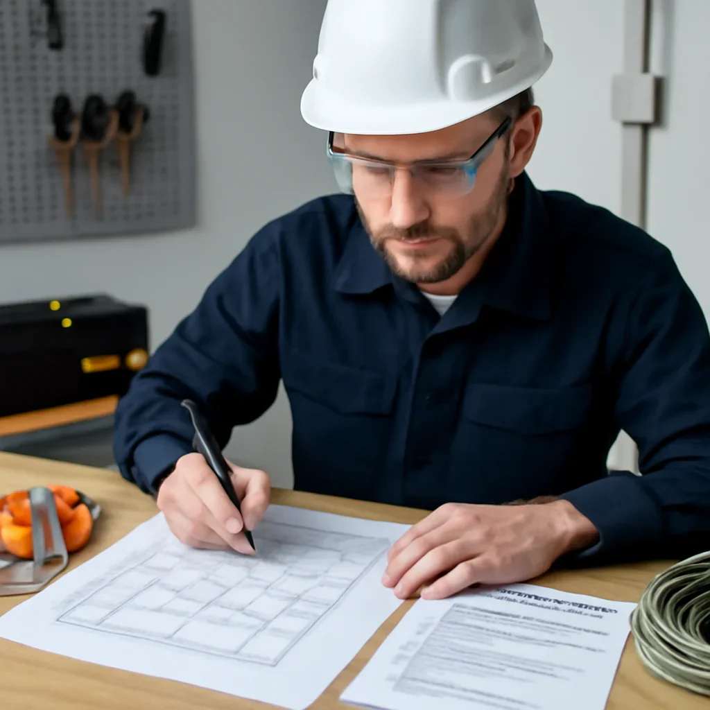 Electrician reviewing aluminum branch wiring and repair scope in Regina
