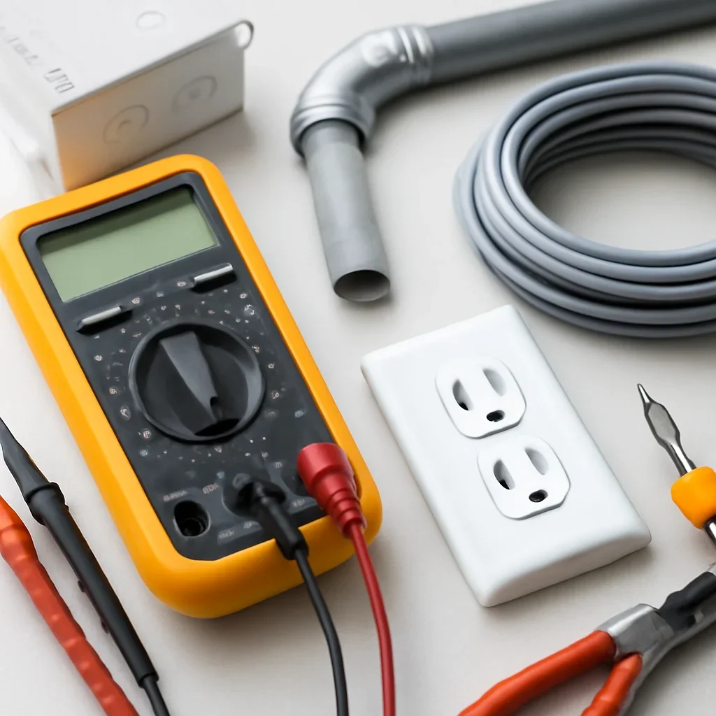 Electrical testing equipment used during an EV charger panel and circuit assessment in Regina
