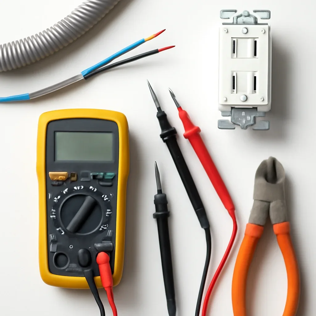 Electrical tools and code-compliant equipment used for commercial electrical maintenance checklist