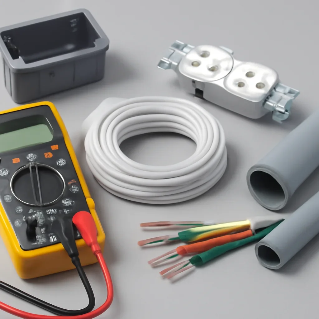 Electrical tools and code-compliant equipment used for cost to rewire a house in
