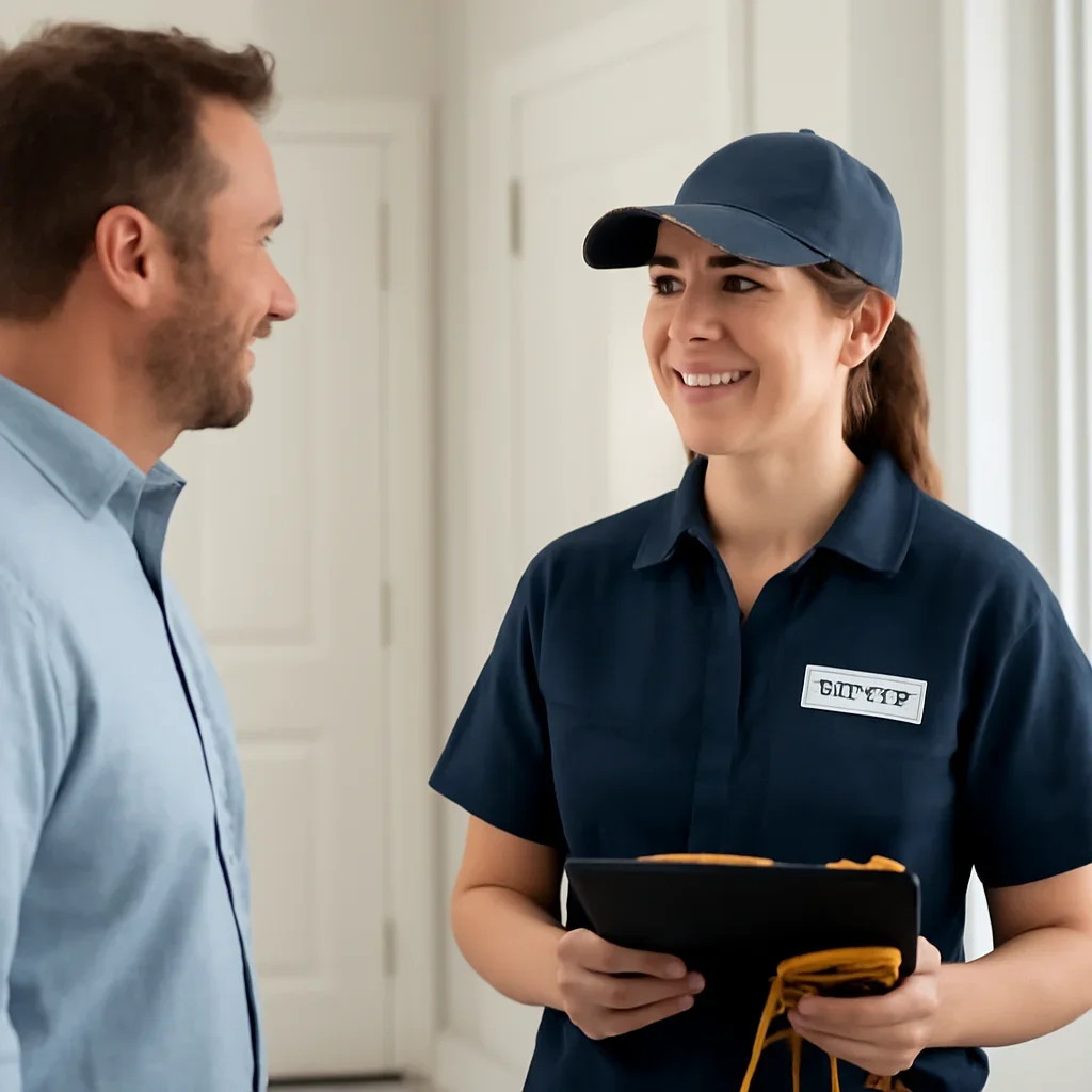 Regina property owner reviewing electrical inspection findings with an electrician