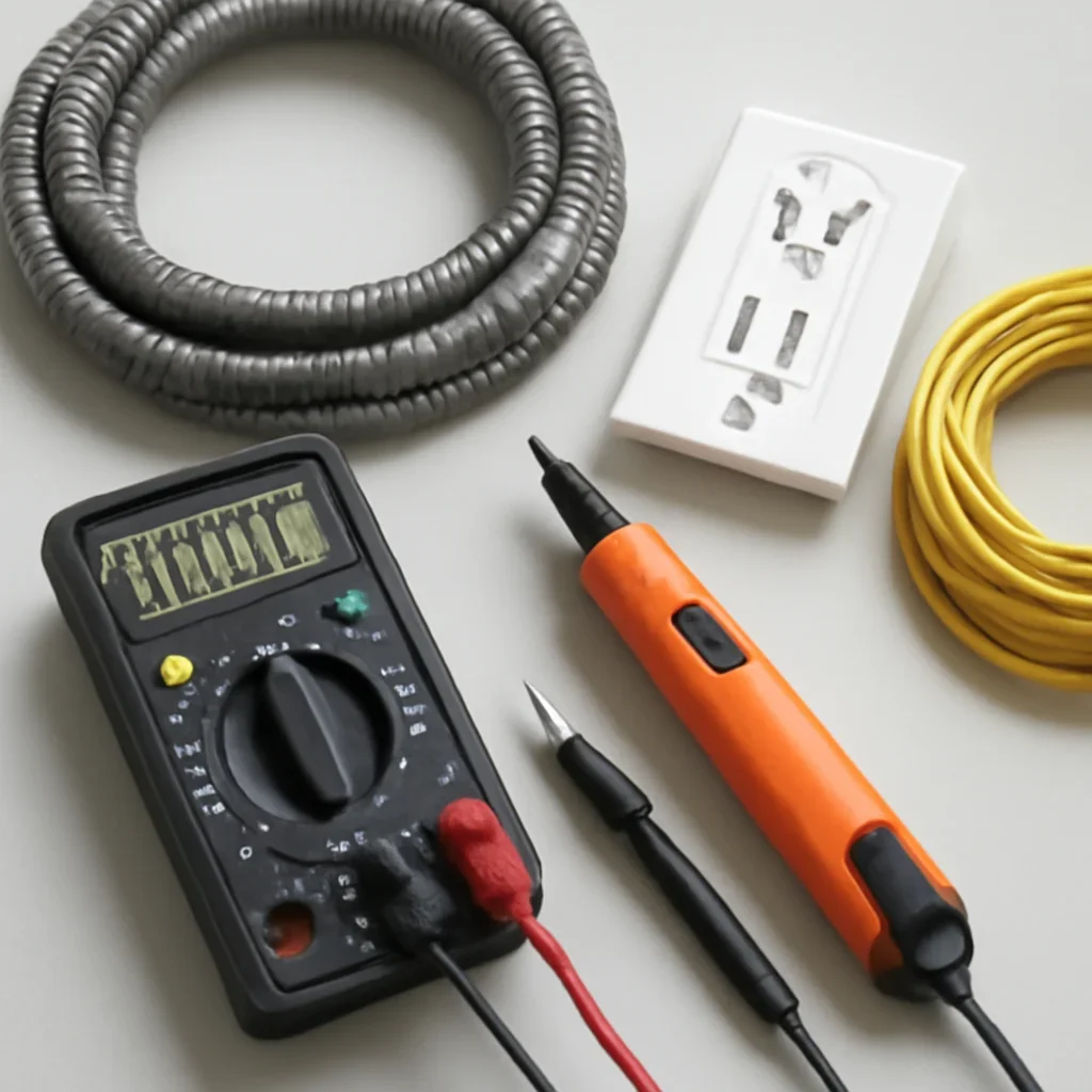 Electrical testing tools used during a condition assessment in White City