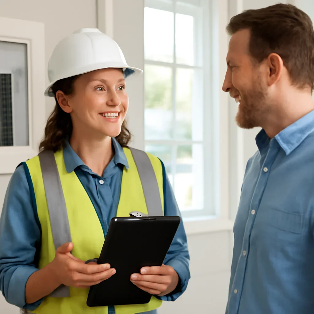 Regina property manager discussing electrical maintenance priorities with an electrician