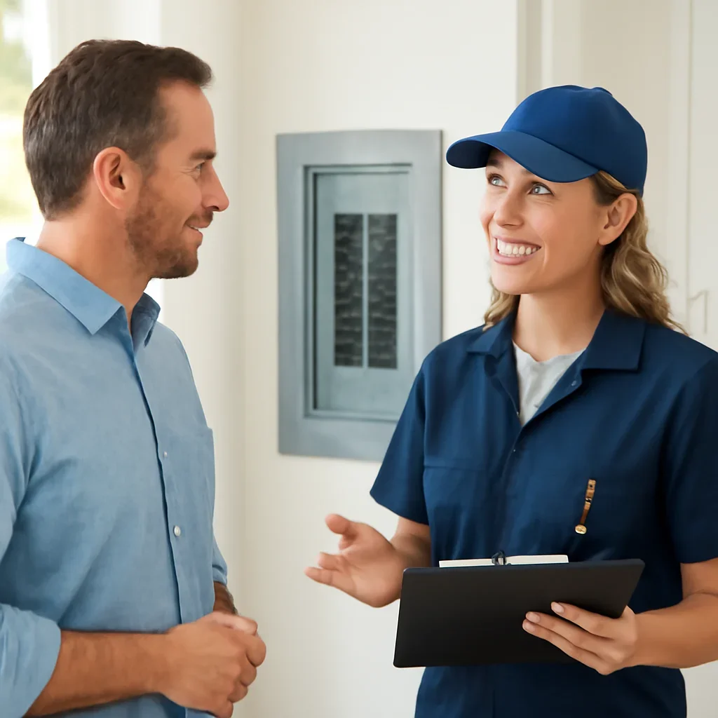 Regina property owner discussing electrical panel and service capacity planning
