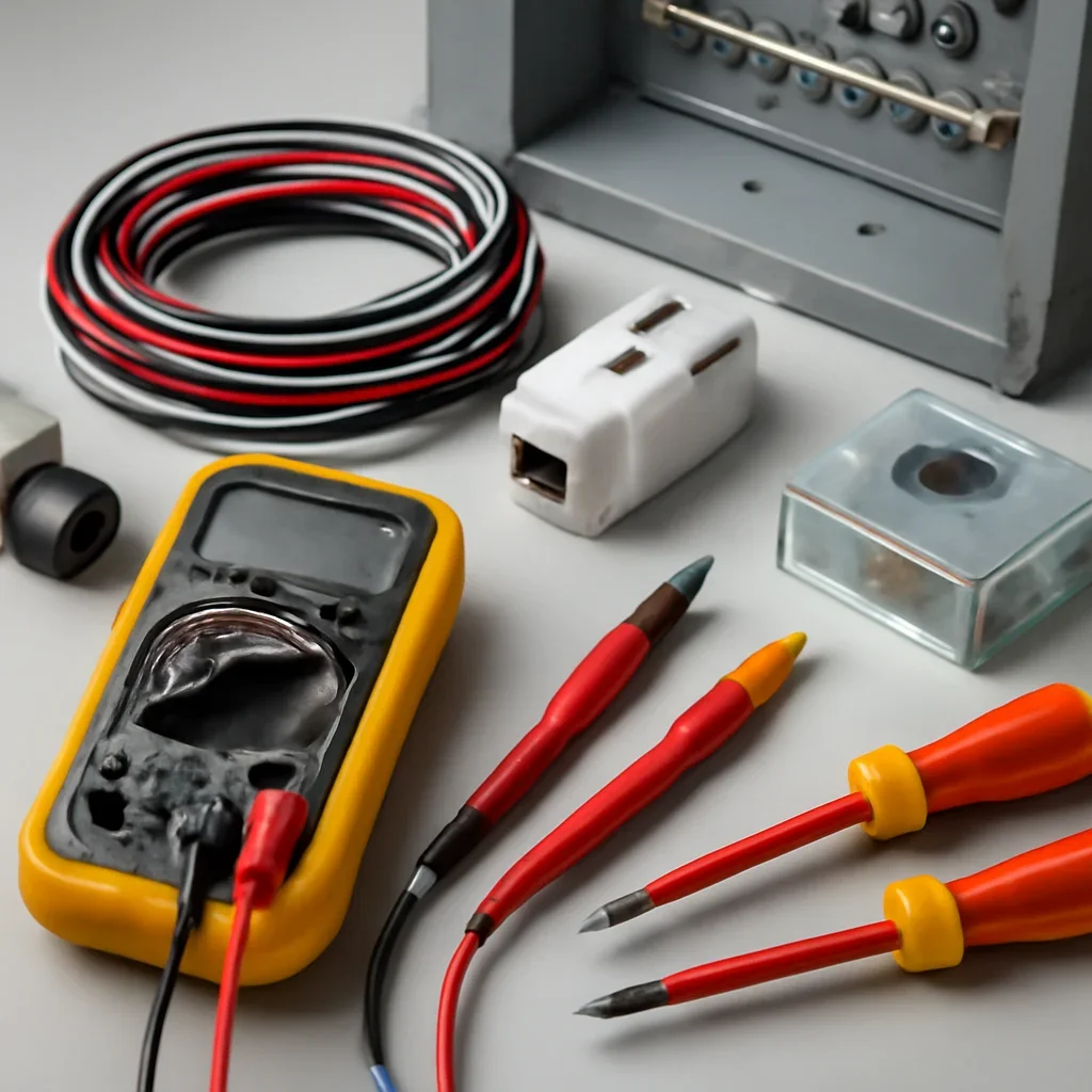 Electrical testing equipment used to assess a White City panel and service