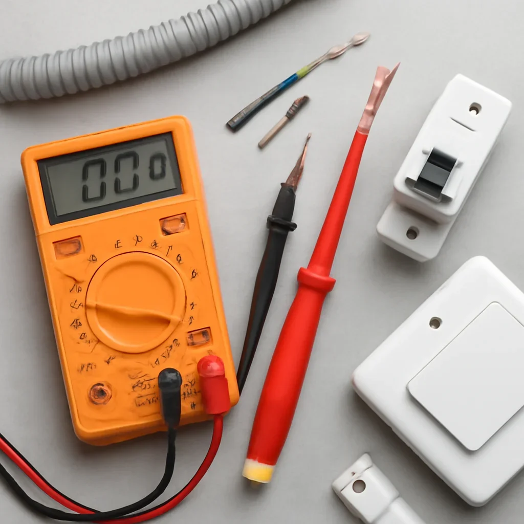 Electrical testing equipment used during a Harbour Landing service call