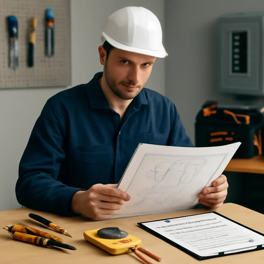 Electrician reviewing renovation wiring and panel capacity for a Wascana View property