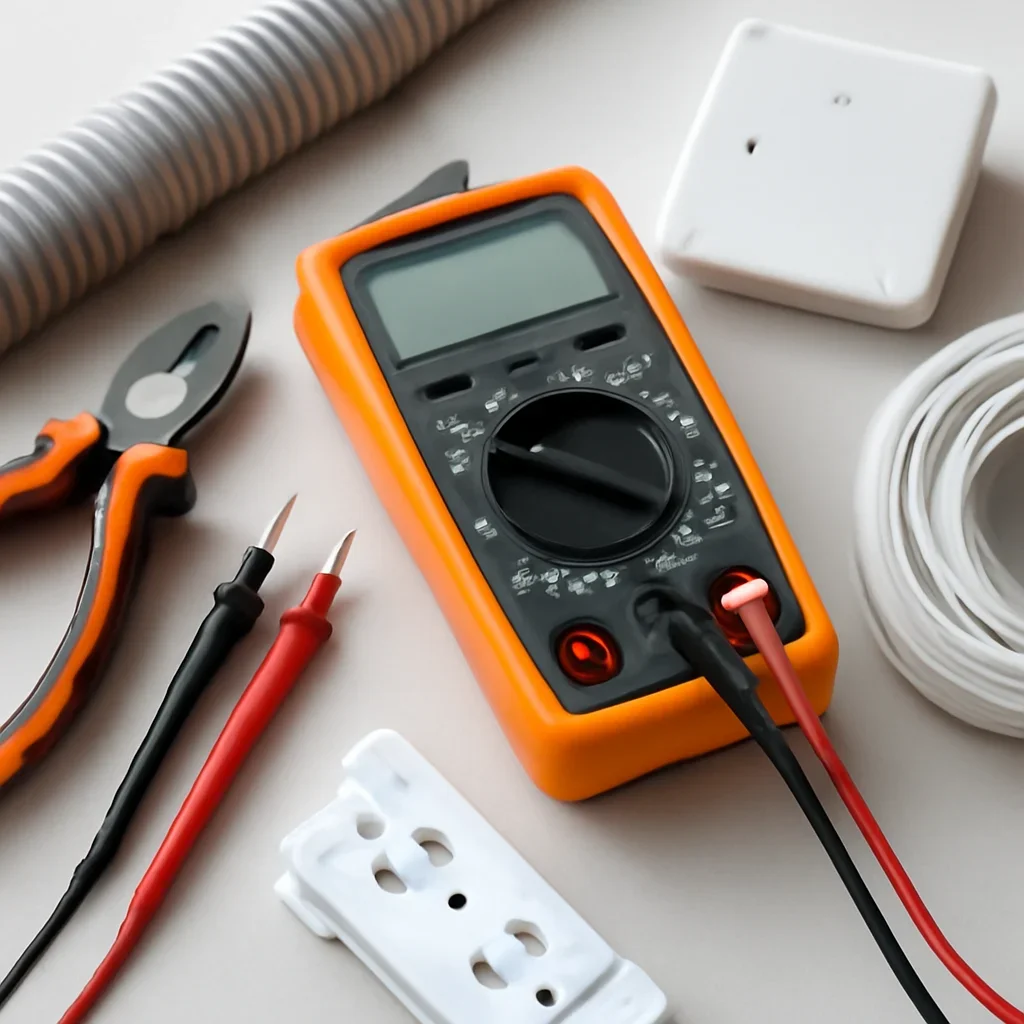 Electrical testing equipment used to troubleshoot a Wascana View service request