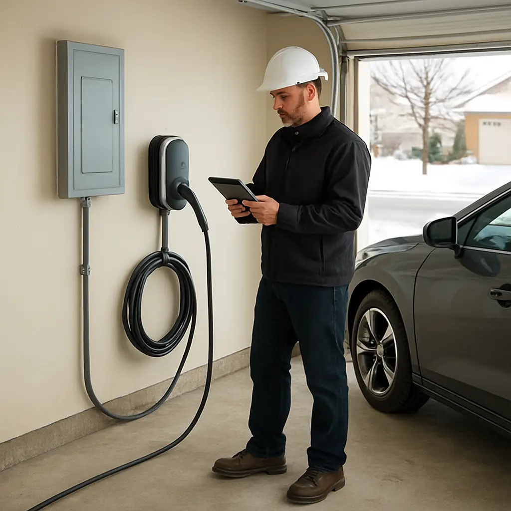 Regina property prepared for professional EV charger installation service