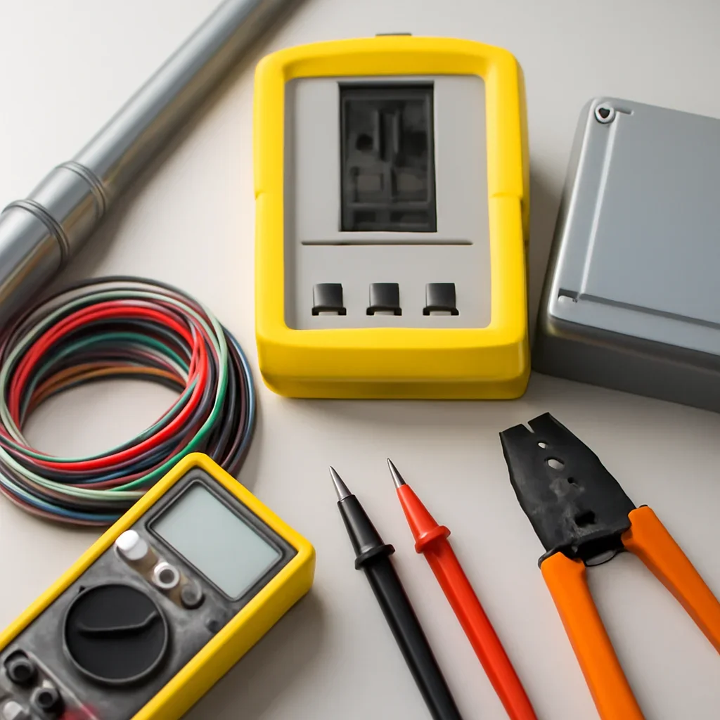 Transfer equipment and electrical testing tools used for generator installation
