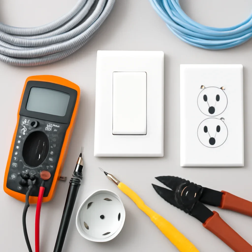 Smart switches, electrical testing equipment, and home automation components for a Regina installation