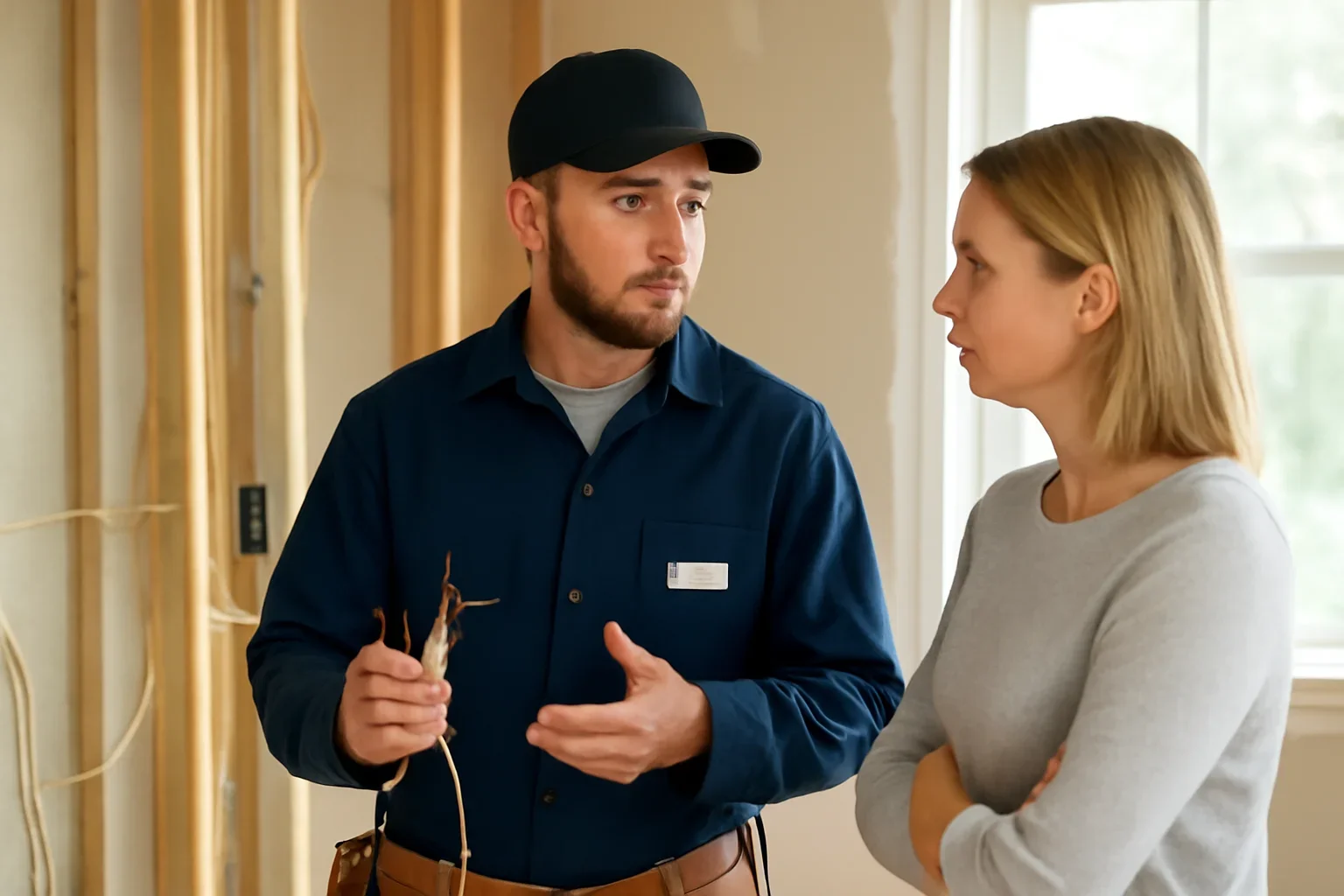 Electrician planning home renovation wiring for an Emerald Park property