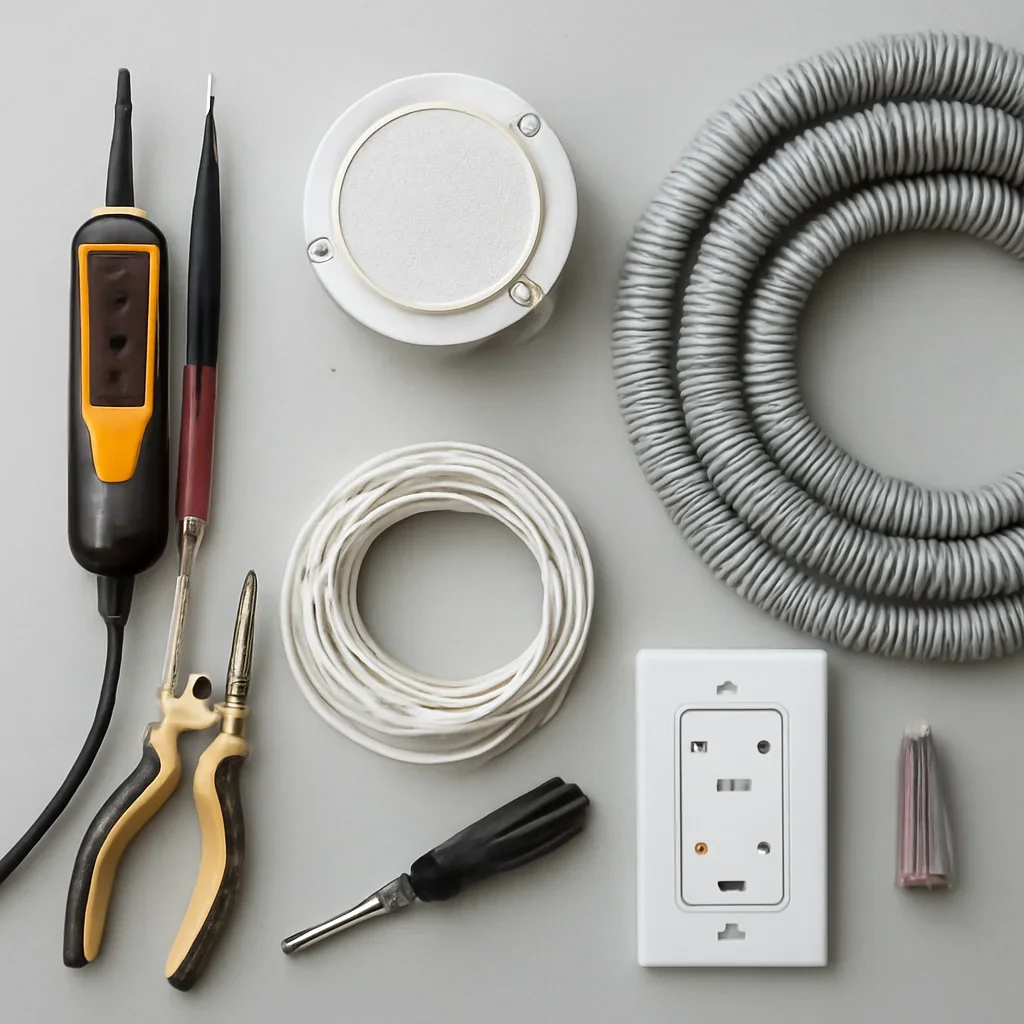 Electrical testing equipment used during an Emerald Park hot tub wiring assessment