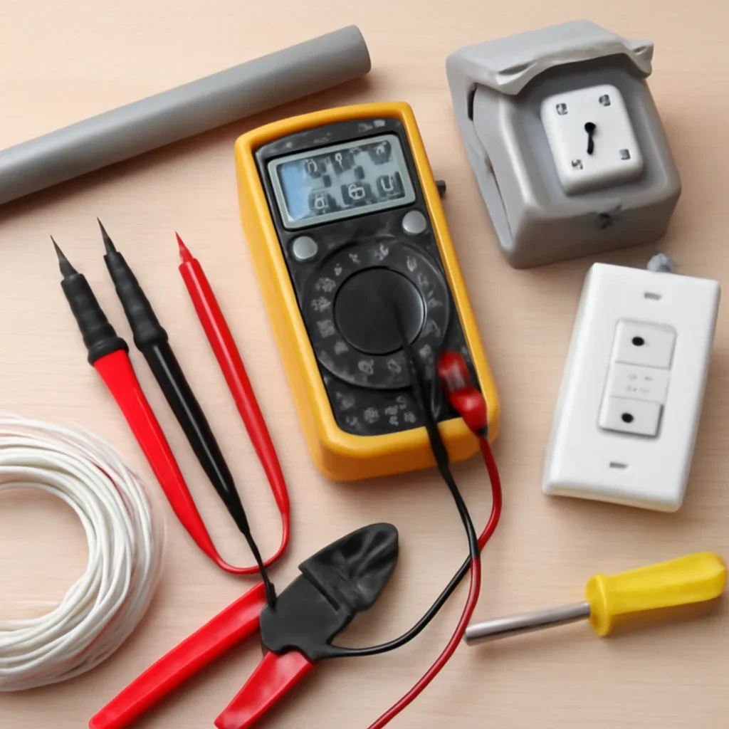 Electrical tools and code-compliant equipment used for hot tub wiring requirements in saskatchewan