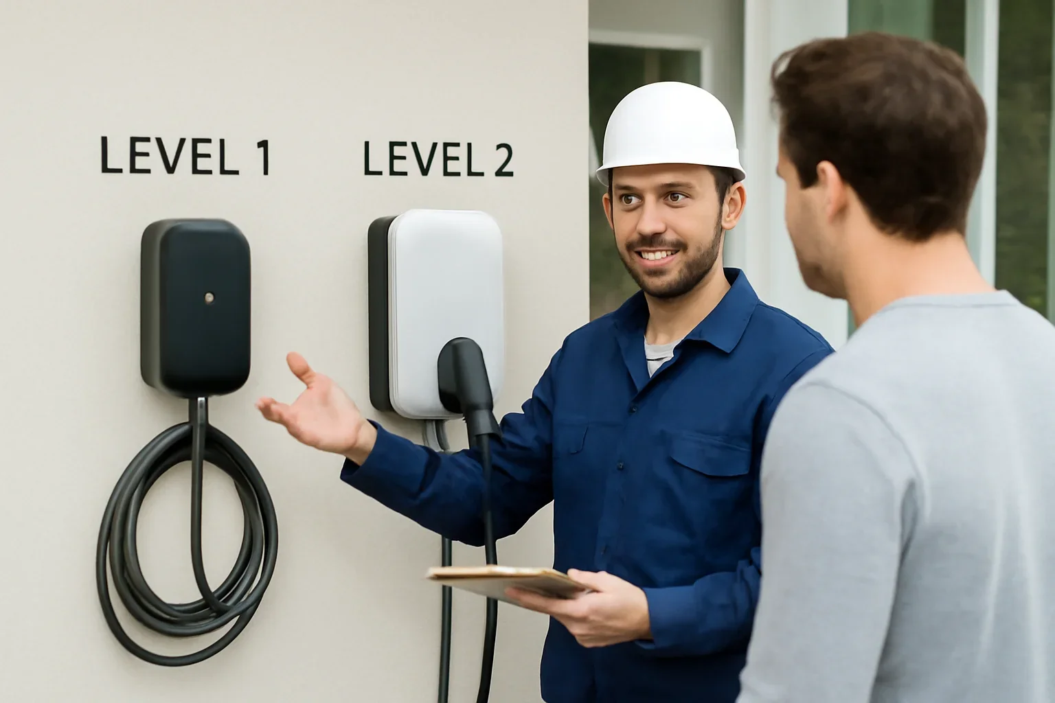 Level 1 vs Level 2 EV Chargers service consultation with a licensed electrician in Regina