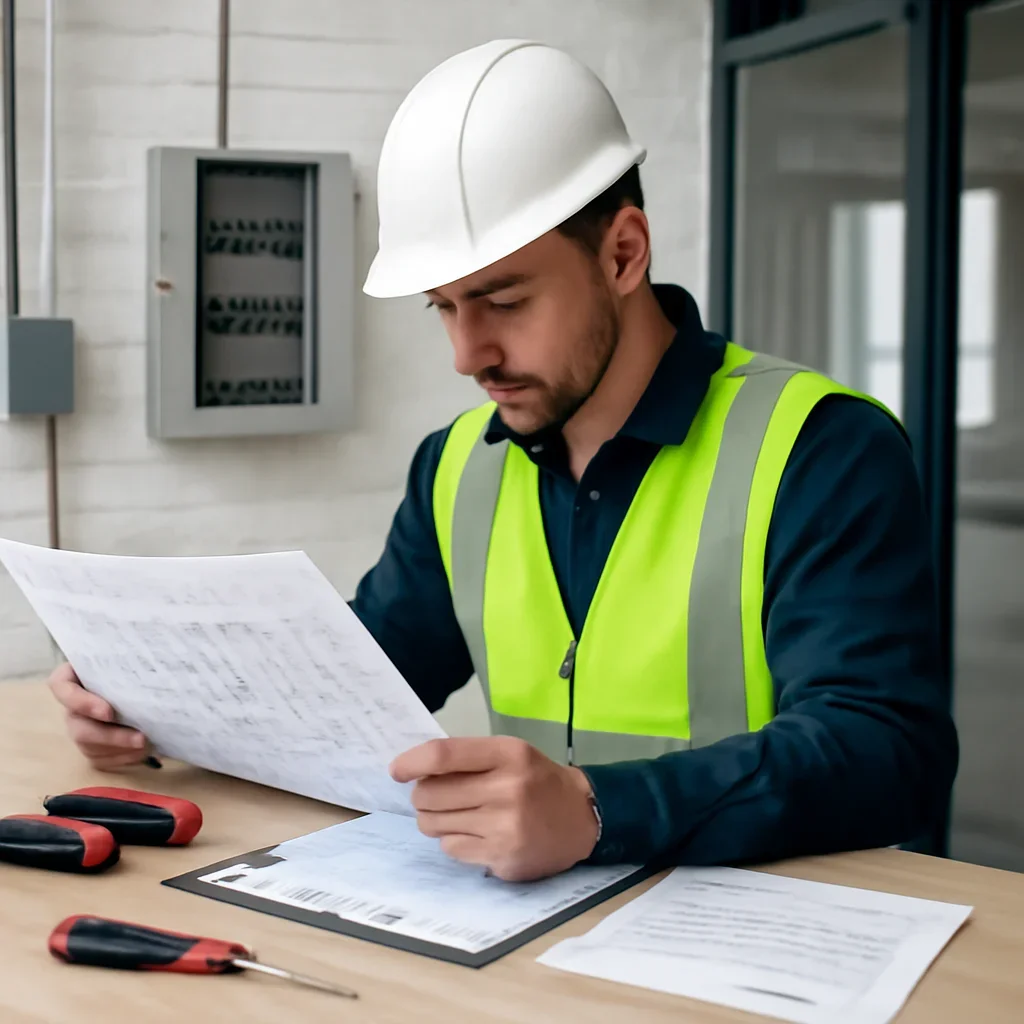 Electrical construction drawings and rough-in planning for a new White City property