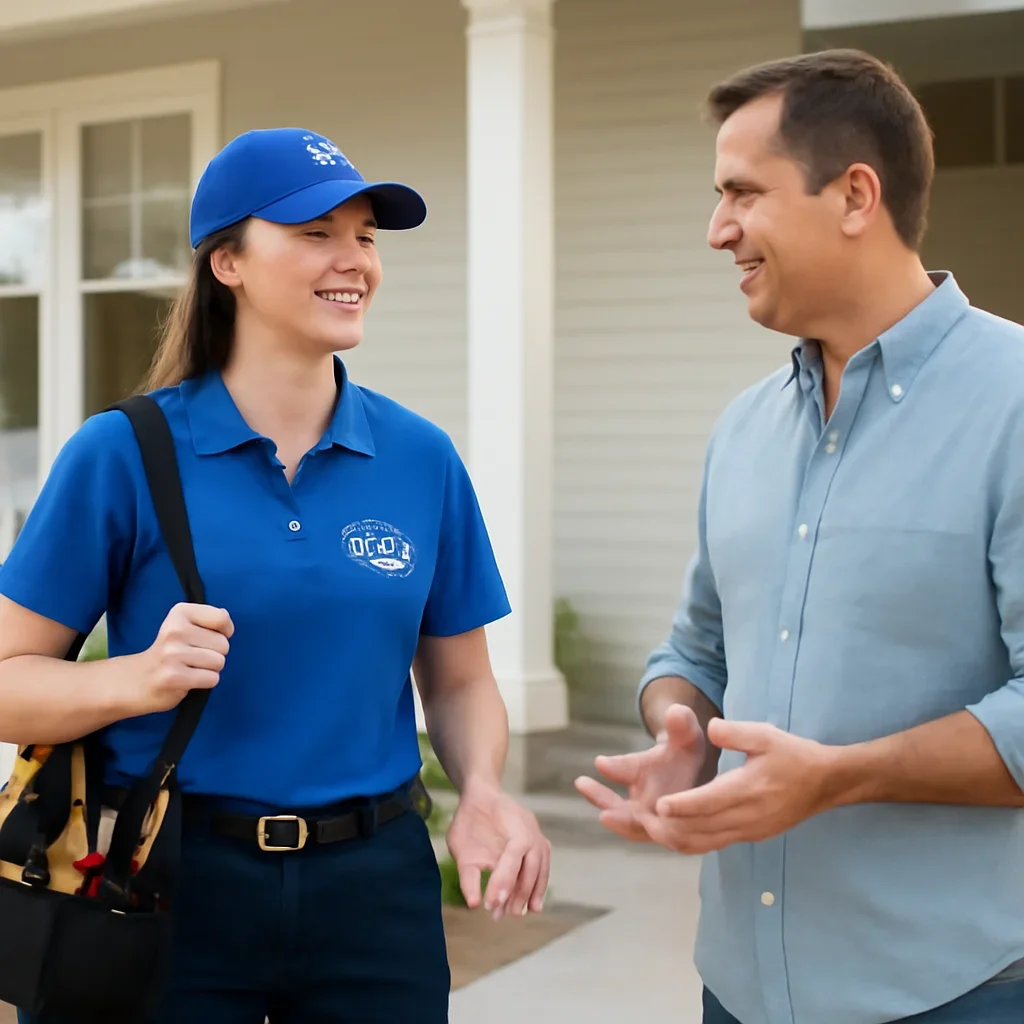 Regina property owner discussing electrical service scope with an electrician
