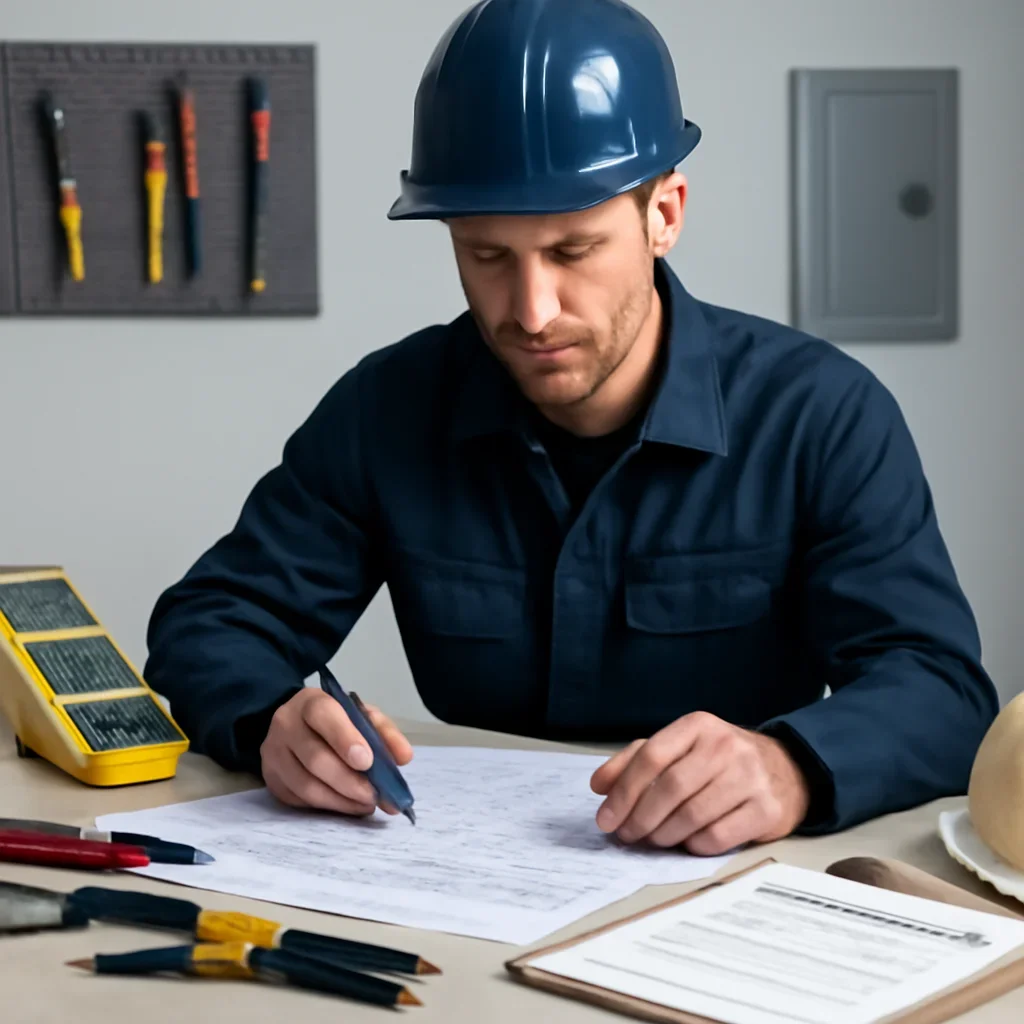 Electrician reviewing electrical plans, panel capacity, and project requirements in Regina