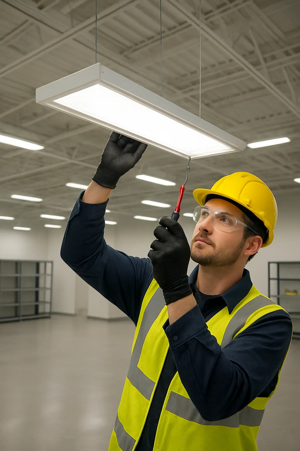 Modern LED lighting upgrade inside a Regina commercial building