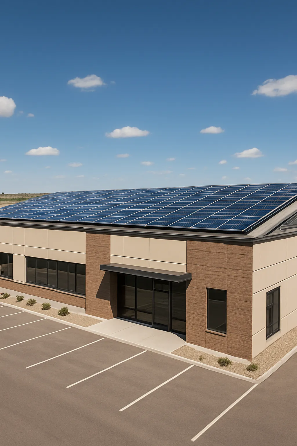 Commercial property in Regina with rooftop solar panels