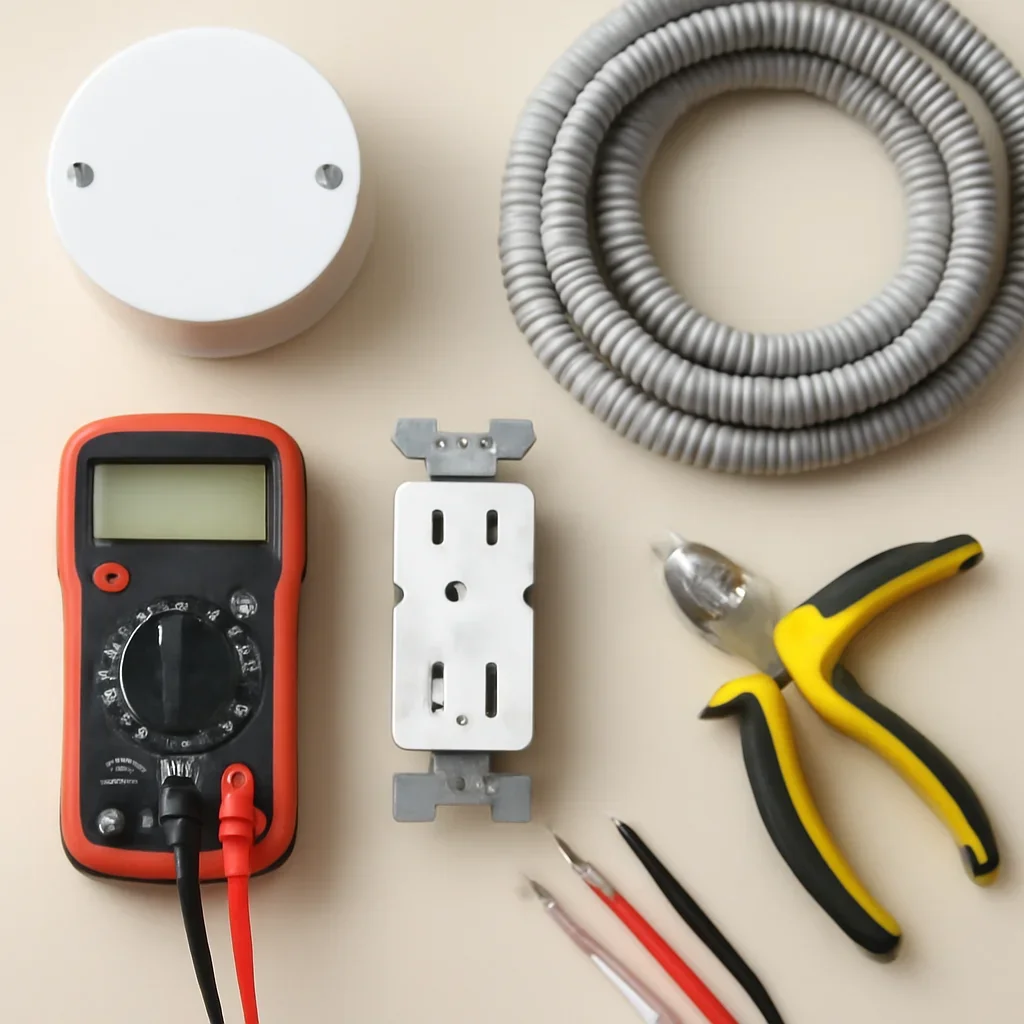 Electrical testing tools used during residential service in White City