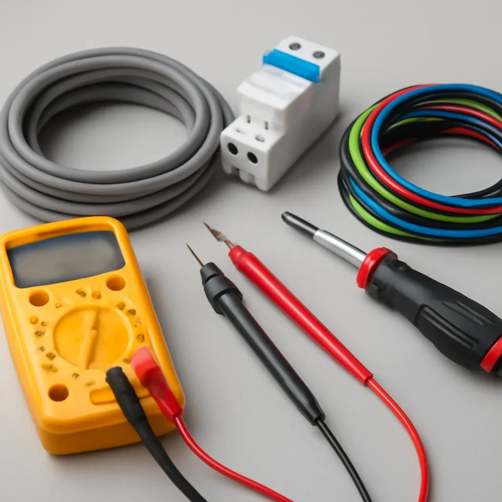 Electrical testing tools and approved equipment used during a Regina panel assessment