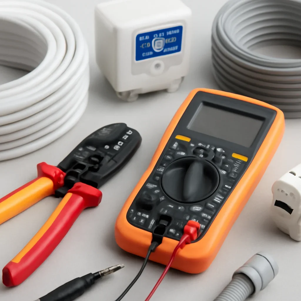 Electrical testing equipment used to review panel and service readiness for solar panels in Regina
